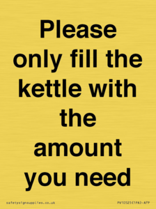 Please only fill the kettle with the amount you need